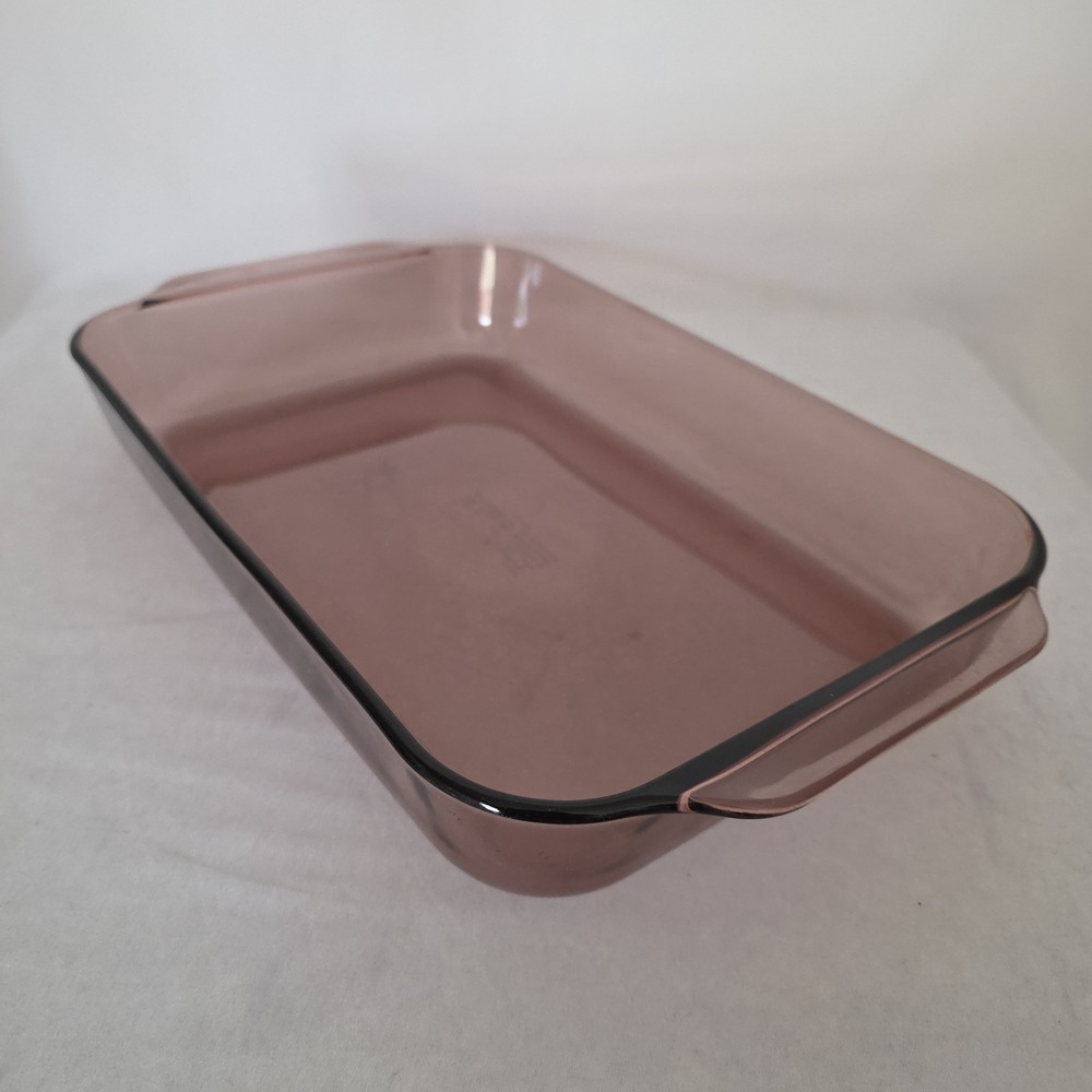 Vintage Pyrex #233-R Cranberry Glass Baking Pan Casserole Dish 13"x 9"x 2" 3QT